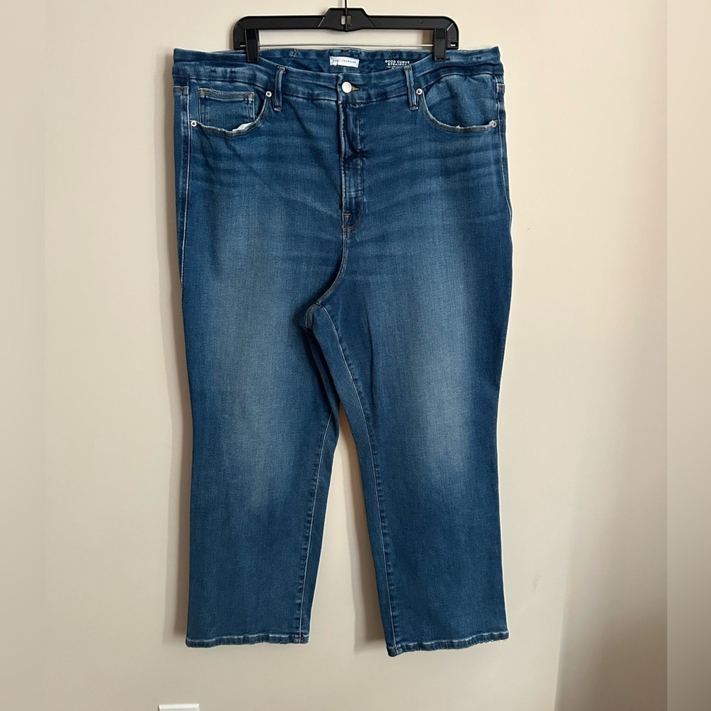 Good American Good Curve Straight Jeans Size 24 28” Inseam